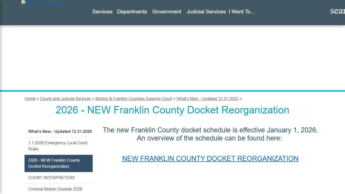 2026 - NEW Franklin County Docket Reorganization - Benton County WA